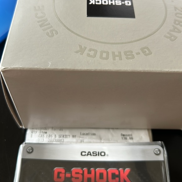 G Shock Light Cream band with a Rose Gold face, new in box - Picture 3 of 4
